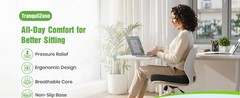 Seat Cushion for Office Chairs, Memory Foam Chair Cushion with Patterned Core