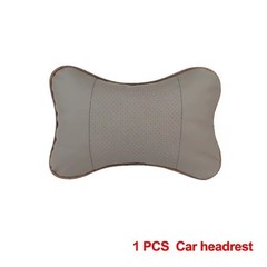 Car Neck Pillow PU Leather Headrest Cushion Universal Auto Seat Support Soft