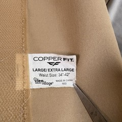 Copper Fit Lumbar Support Belt Large/Extra Large Waist 34”-42” Tan Back Brace