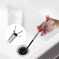 Slender 35.4-Inch Tool with 4 Claws for Efficient Drain & Litter Cleanup