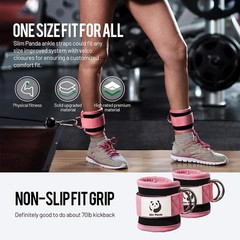 Effortless Transition Ankle Strap for Cable Machines – Pink & Adjustable