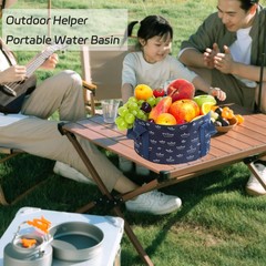 13.8 Inch Portable Collapsible Foot Bath Basin Soaking Tub Bucket Travel Camping