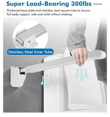 Flip up Grab Bar 29.5IN Toilet Grab Bar Folding Handicap Bars Non-Skid Anti-Knoc