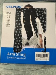 VELPEAU Arm Sling Shoulder Immobilizer, Right Or Left, Medium, Bust 29.5″-33.5″