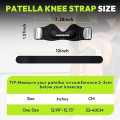 Patellar Tendon Support Strap, Silicone Knee Brace for Men Women, Adjustable Pat