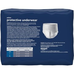 Amazon Basics Unisex Protective Underwear, Overnight Absorbency, S/M, 64 Count