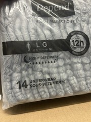 56 Count Depend Men’s L Incontinence Underwear Maximum Protection (4) 14 Count