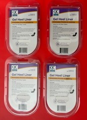 Lot 4 Women’s Shoe Insert Gel Heel Liners Heel Cushions One Size Fits Most
