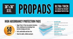 Disposable Bed Pads 36×36 Inch, 50 Pack Extra Large Underpads, Ultra Absorben…