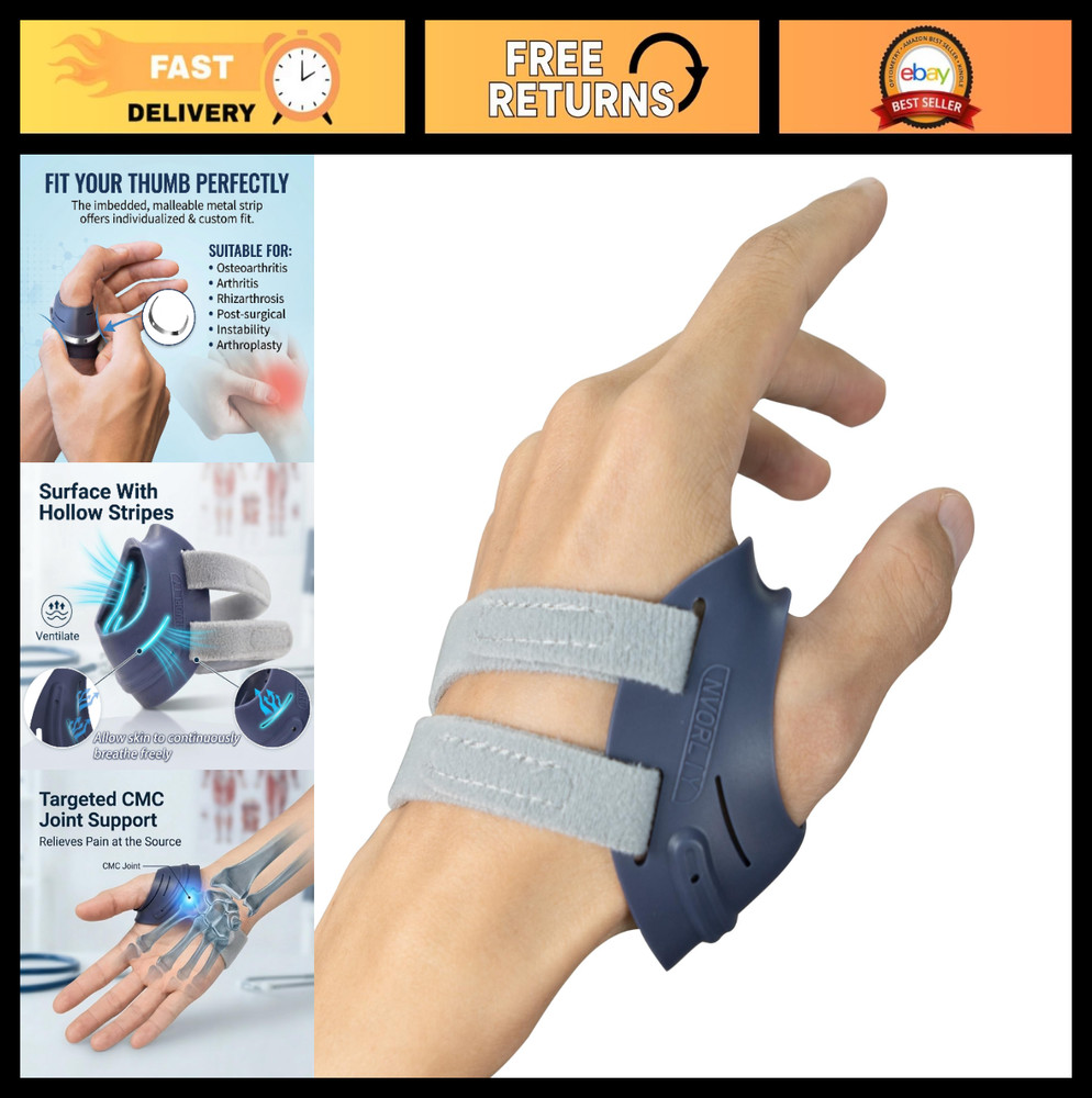 Thumb Arthritis Brace – CMC Joint Support for Pain Relief, Tendonitis – Stabiliz