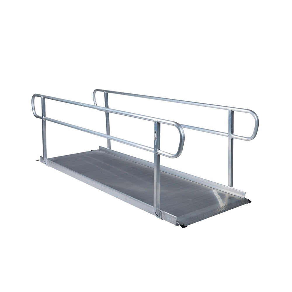 Titan Ramps 9′ 6” Wheelchair Entry Ramp with Handrails – 850 lb.