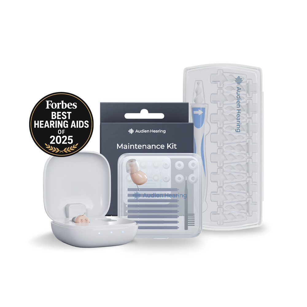 Atom ONE Complete Care Bundle Rechargeable OTC Hearing Aids + Full Care Kit