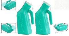 2 Pack 1000ml Spill-Proof Urinal Bottles with Lid – Ideal for Elderly & Travel