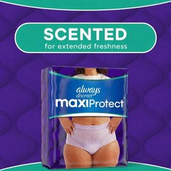 Always Discreet MaxiProtect Women Diapers, Max Plus Absorbency, XL/XXL, 56 Count