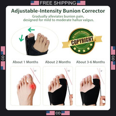 2 Pack Bunion Correctors for Women and Men Adjustable Toe Spacers