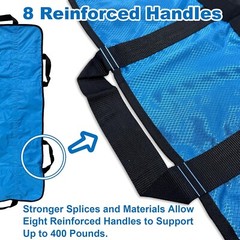 Multi-Functional 48×40 inch Positioning Bed Pads for Elderly, 48″ x 40″, Blue