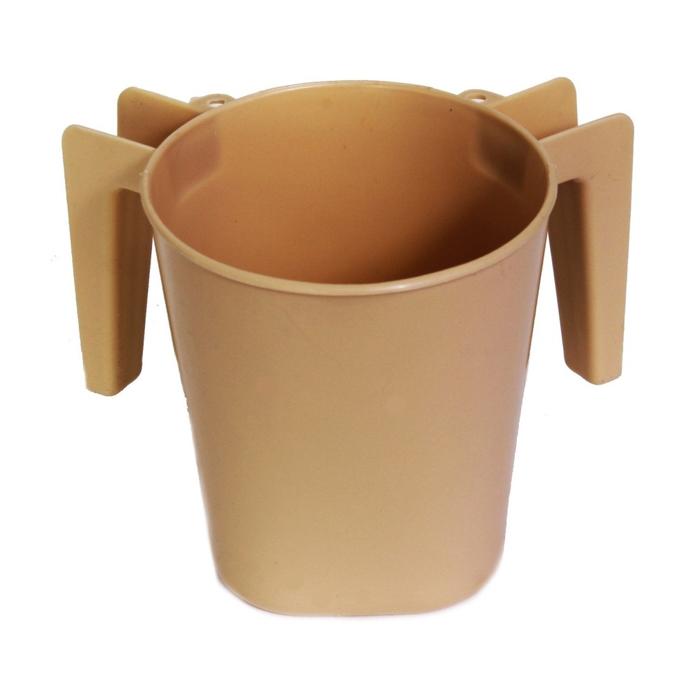 Ybm Home 4. inch Plastic Round Netilat Yadiyim Wash Cup for hand washing ba157