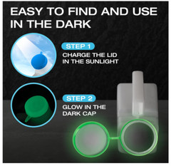 Urinals for Men Glow in The Dark Lid by Tilcare (1 Pack) – 32oz/1000mL Thick Pla