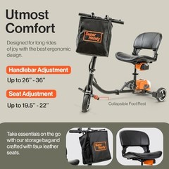 SuperHandy Passport Mobility Scooter GUT112-2BAT – Foldable, 3 Wheel, Airline