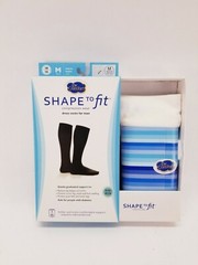 Dr Comfort Shape to Fit Compression Dress Socks Mens MEDIUM 10-15 mmHg WHITE