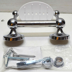 New Delta Soap Dish with Assist Bar Polished Chrome Supports up to 300 lbs.