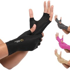 Fingerless Copper Compression Arthritis Gloves for Pain Relief & Support – M