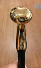 SOLID BRASS CANE HAME KNOCKER HANDLE CUSTOMIZED – LENGTH PREFERENCE & WOOD COLOR