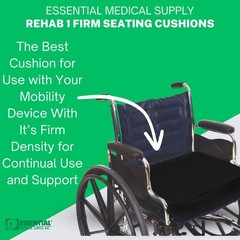 Rehab 1 Foam Cushion 18x16x4 Extra Thick Seat for Wheelchair Office Car