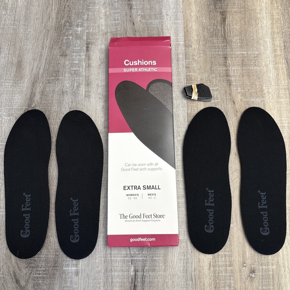 2 Sets Good Feet Store Cushion Super Athletic Insoles Size XS W 5.5-6.5 M 4.5-5