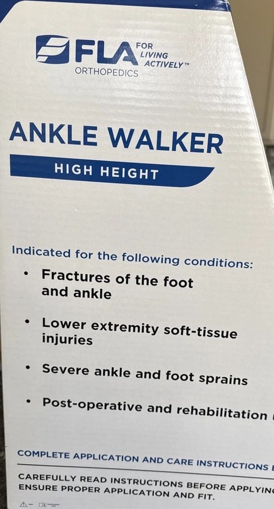 Steplite Easy Air® PNEUMATIC ANKLE WALKER BRACE Boot, HIGH HEIGHT Black, XL