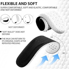 US Memory Foam Insoles,Elastic Strong Arch Shock-Absorbing Insoles for Men Women