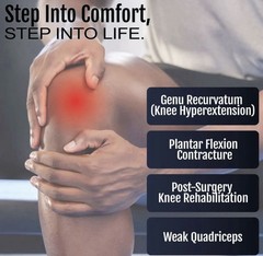 Knee Cage Orthosis. Adjustable, Size Medium. Support For Knee Hypertension.