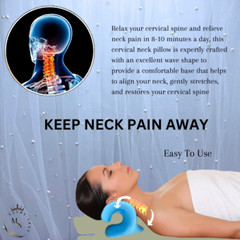 Cervical Neck Pillow Stretcher Traction Device Brace Support Pain Relief Massage