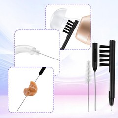 12 PCS Hearing Aid Cleaning Kithearing Tools Ear Cleaner Black