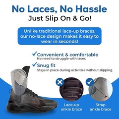 Ankle Brace Injury Pain Sprained Plantar Achilles Stabilizer Support Metal Bar