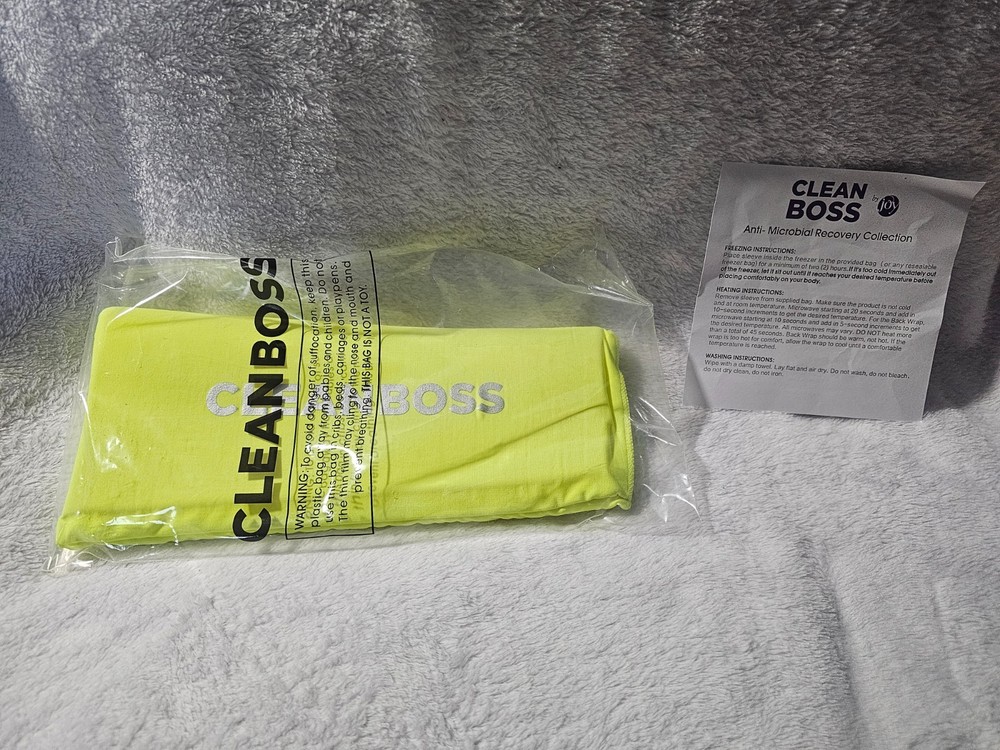 New Clean Boss By Joy Anti-Microbial Compression Sleeve Hot Cold 360 10″ X 4.5″