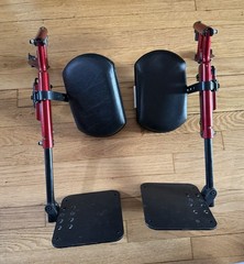 Invacare Solara 3G Recliner Wheelchair Red Adjustable Footrests Parts