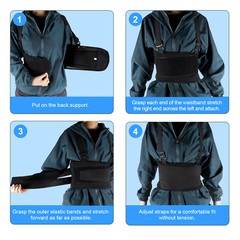 Heavy Duty Weight Lift Lumbar Lower Back Waist Support Belt Brace Suspender Work