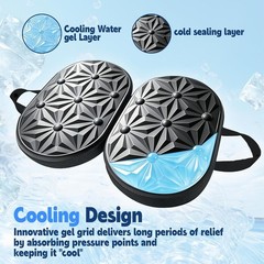 Comfort On-The-Go: Foldable Gel & Memory Foam Seat Cushion – 9.45″ Travel Size