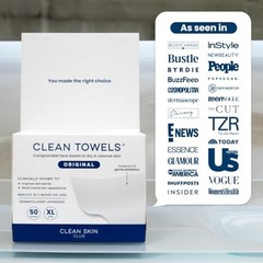 Clean Skin Club Clean Towels Xl 100 Usda Biobased Face Towel Disposable Face