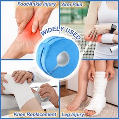 Soulchen 2 Pack Heel Protector for Pressure Sores Fleece Foot 3.9 Inch, Blue