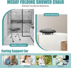 Folding Shower Chair Seat,Height Adjustable Shower Chair Seat,Stainless Eligible