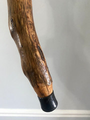 Wooden Walking Stick Staff Cane Hand Carved Painted 44″ Parrot Design