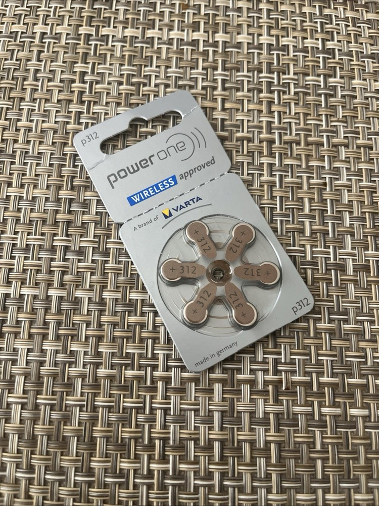 Varta Powerone P312 Hearing Aid Batteries 6pcs