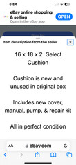 ROHO HIGH PROFILE SINGLE COMPARTMENT CUSHION 1910C
