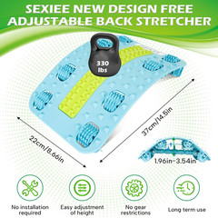 Back Stretcher, Pneumatic Inflatable Lumbar Support Board with Hand Pump & Relea