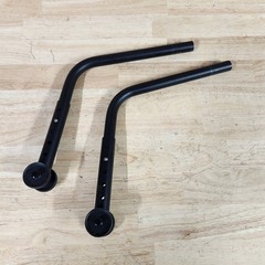 Pair Ki Mobility Liberty FT Wheelchair Anti-Tips TIPPERS Bars Wheels Black