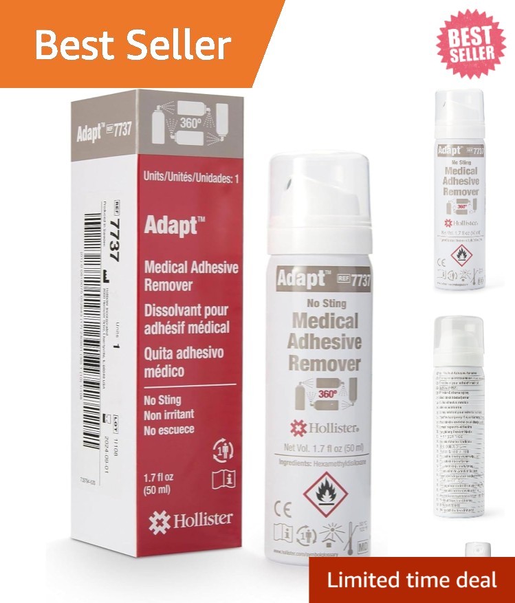 Gentle Adhesive Remover Spray – 1.7 oz for Sensitive Skin and Ostomy Care
