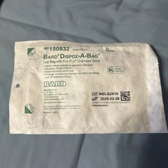 10 BARD Large 32oz – Urinary Leg Bags with Flip Flow Valve ref:150832