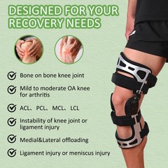 Unloader Knee Brace for Bone-on-Bone Arthritis – Double Upright Design Stabilize